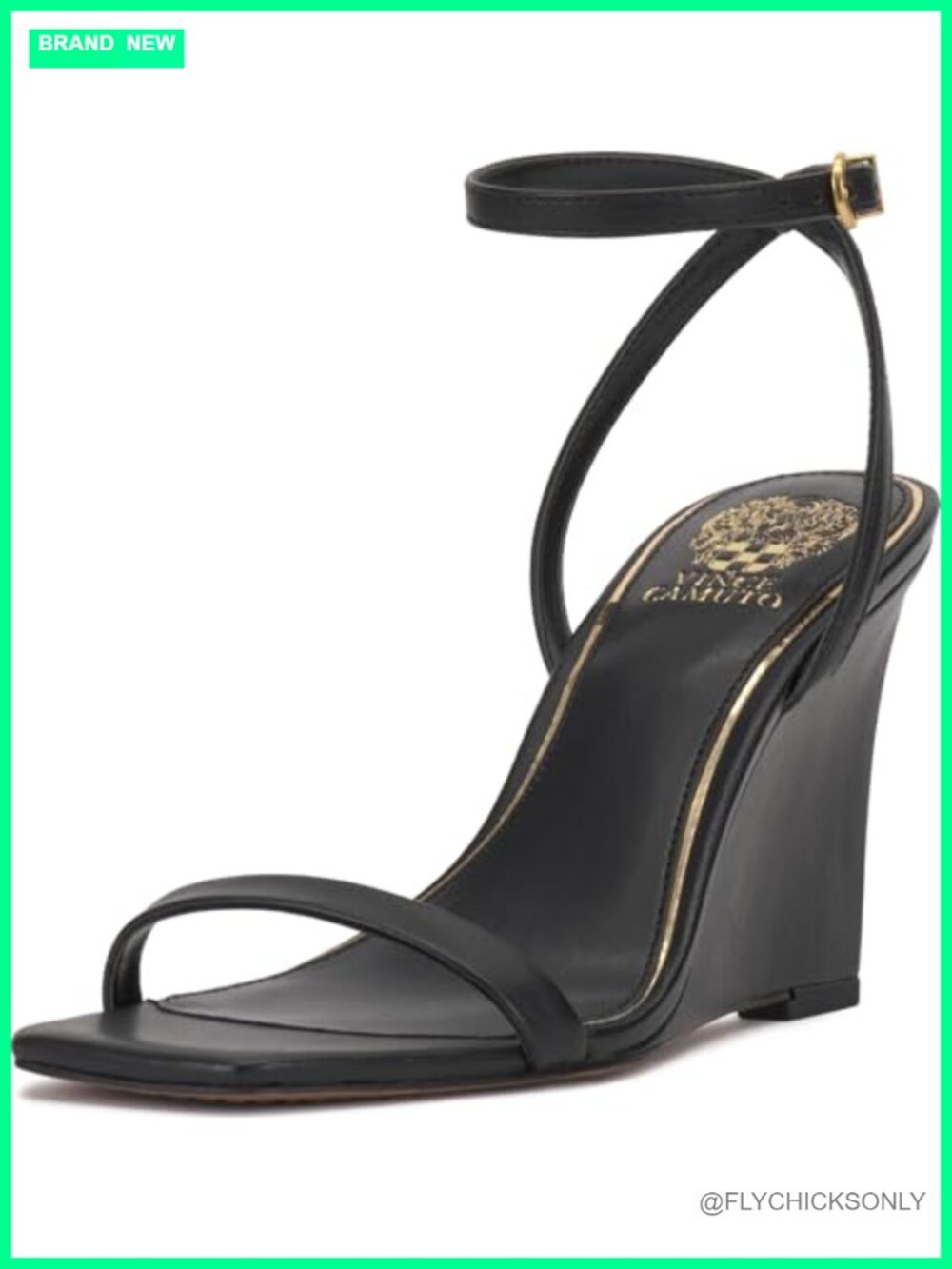 Ankle Strap Wedge Sandals Faux Leather Open Toe Buckle Casual Dressy